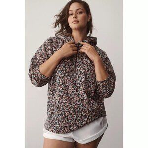 Gola x Anthropologie Hooded Sweatshirt Top Pullover Floral Printed 2X PS 276501